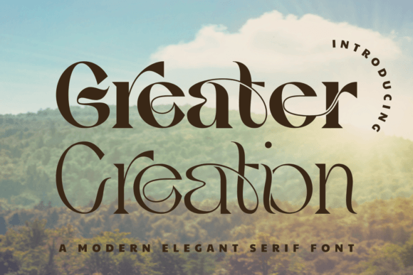 Greater Creation Font for Timeless Craft Projects