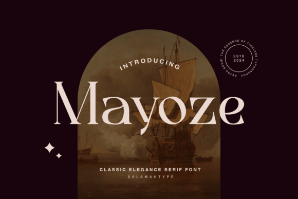 Mayoze Font – A Classic Serif Typeface for Crafters and Makers
